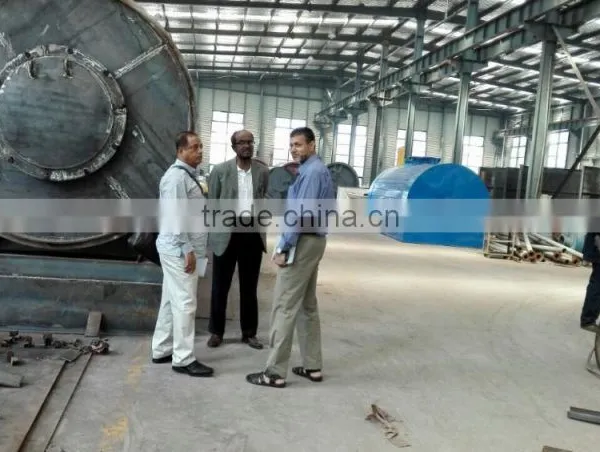Horizontal Type Tyre Oil Distillation Plant Recycling Furnace Oil 10Ton photo-5