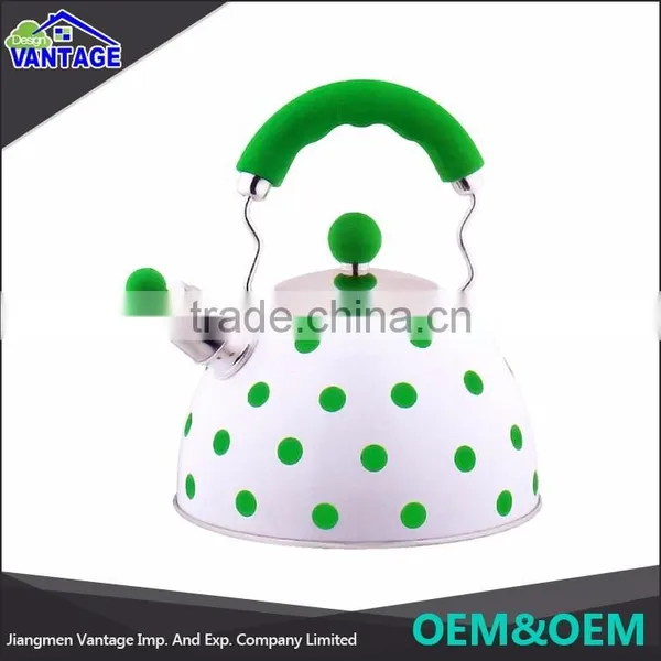 Wholesale Colorful Silicone Handle Stainless Steel Whistling Tea Kettle 1.5/2.0/2.5/3.0/3.5/4.0L photo-2
