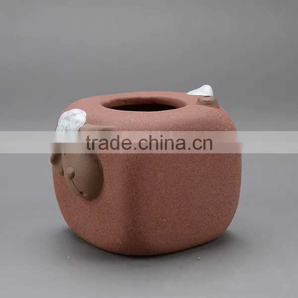 Choi Sand Pottery Crafts Cartoon Animal Small Ceramic Flower Pots photo-4