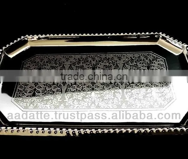 Home Decoration Gift Item Beautiful Handmade Silver Plated Gift Bowl Spoon Set photo-2
