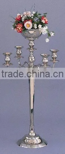 Candle Holder , Centerpieces, 5 Arms Flower Bowl Candelabra photo-3