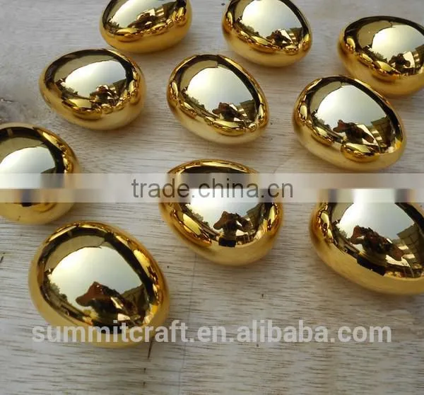 High Quality Golden Electroplated Decorative Artificial Egg photo-3