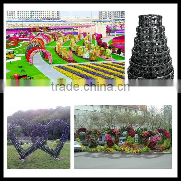 Dubai Garden Heart Pot Flower Tower Pot Garden Supplier photo-2