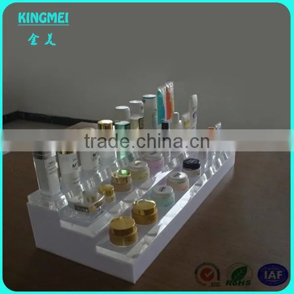 Pop Pink Acrylic Cosmetic Stands Display With Led Lighting Box,cosmetic Display Stand photo-2