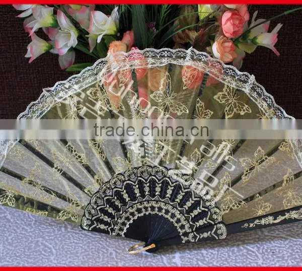 Beautiful and Colorful Plastic Lace Fan photo-4