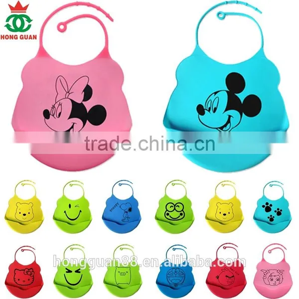 Best Sell High Quality Water-proof Cute Silicone Baby Bib photo-3