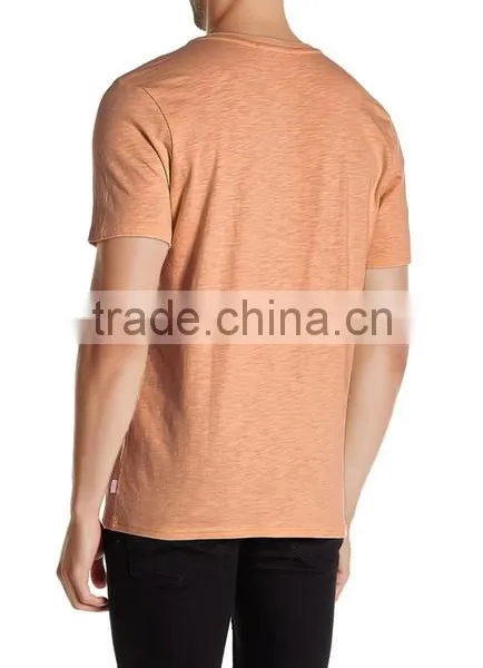 T-shirts 100% Cotton Robert Short Sleeve Slub V-Neck Tee T-shirts T-shirts for Men photo-5