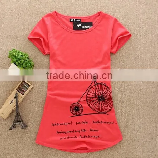 2015 Summer t Shirt Women Short Sleeve O-neck Letter Cotton Black T-shirt Long Tops Plus Size Tees Camisetas Mujer Tshirt photo-3