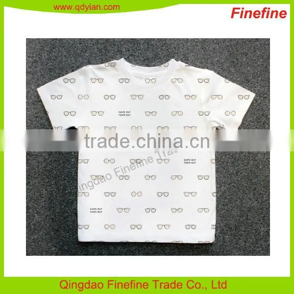 Custom Baby Kids Allover Printed Cotton Jersey Summer T Shirt photo-2