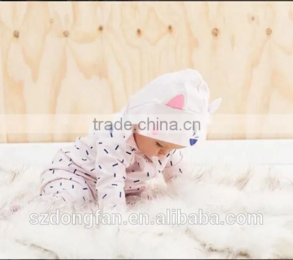 Cute Hooded Romper 100%Cotton Newborn Baby Clothes photo-5