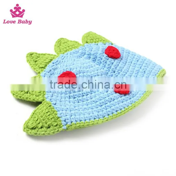 Infant Crocodile Animal Photo Props for Newborns Hand Crochet Hat Wholesale photo-3