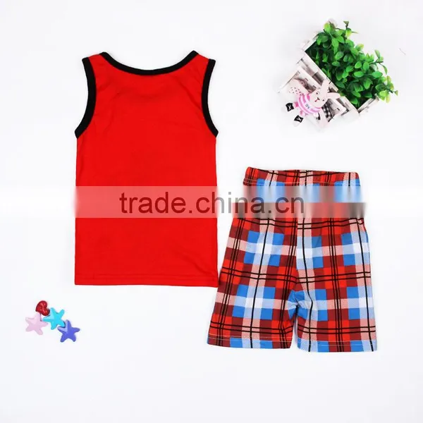 S16043A Wholesale Child Sleepwear Two Pieces 100% Cotton Kids Pajamas Clothing Sets photo-2