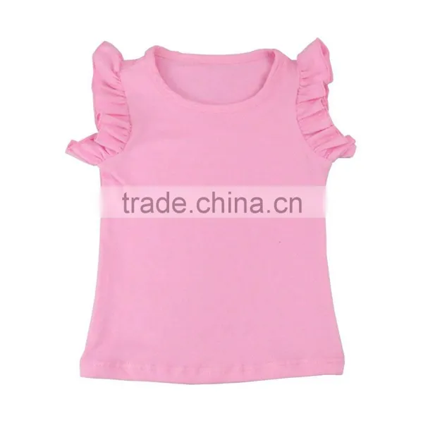 Newborn Baby T-shirt Summer 2017 Slim Fit 100% Cotton Girl Ruffle Sleeve Shirts photo-3