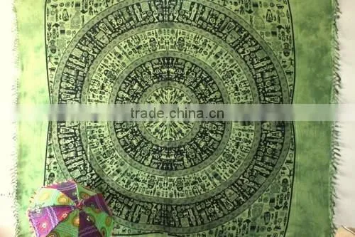 Tree of Life Tapestry Wall Art Hippie Tapestry Mandala Tapestry Green photo-3