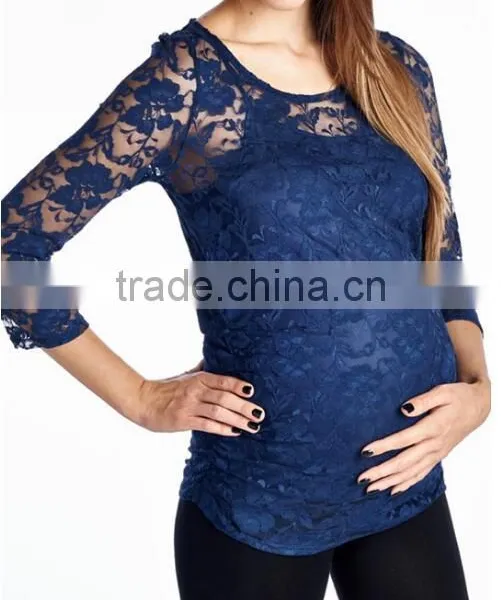Wholesale Office Maternity Clothes Lace Design Clothing photo-3