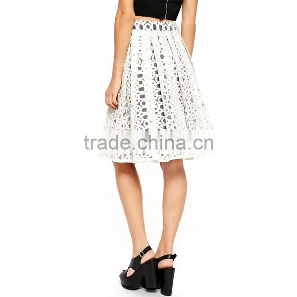 Fashion Casual Organza Embroidery Sheds Skirts photo-3