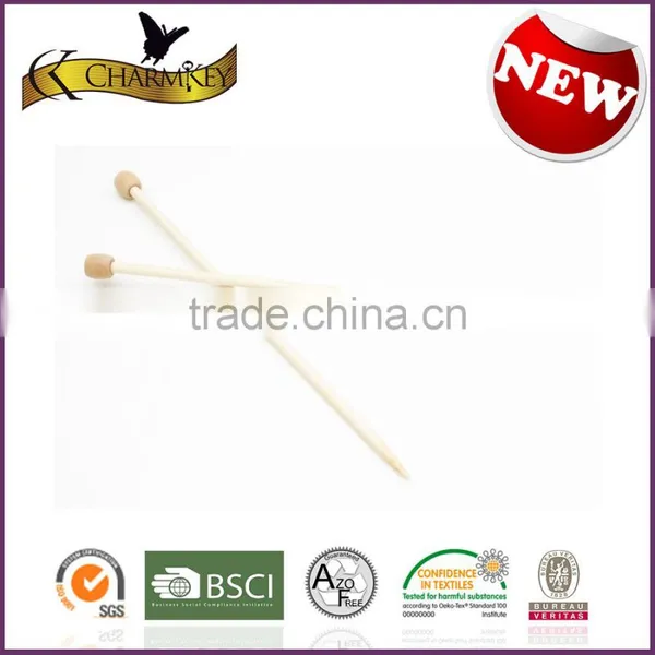 Charmkey Natural Knitting Tools Straight Needle Bamboo Knitting Needles Wholesale photo-2