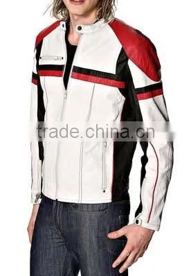 NEW MEN BIKER LEATHER JACKET photo-3