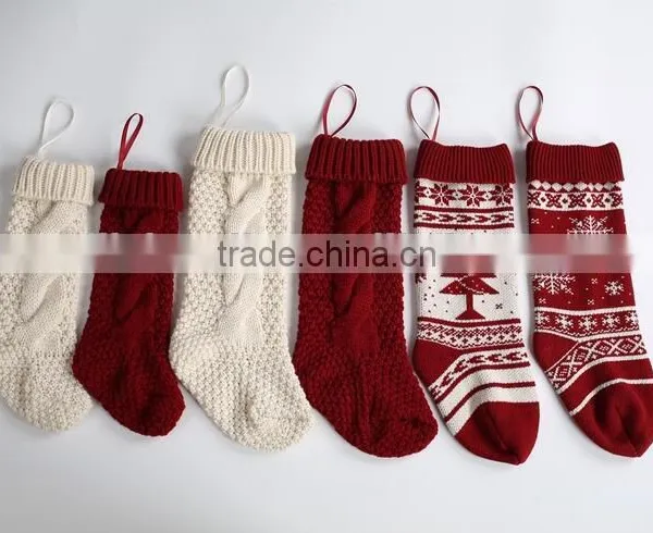 Christmas Light Decorative Socks , Knitted Christmas Boot Socks photo-3