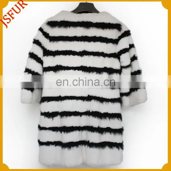 2015 Elegant Winter Coat With Round Collar Women's New Design Fur Coat With 100% Real Rabbit Fur photo-4