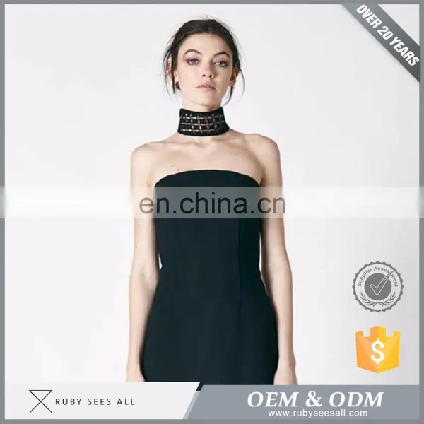 Womens Sleeveless Tight Plain Black Mini Skirt photo-6
