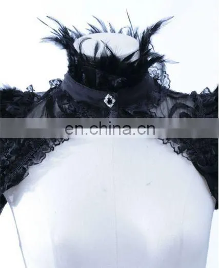 Gothic Shrug Bolero Jacket With Trumpet Sleeves photo-3