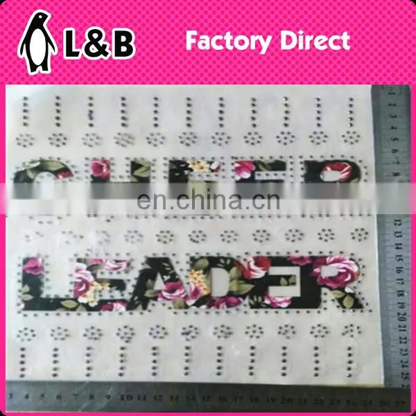 Popular Alphabet Butterfly Hot Fix Motif With Rhinestone For Garment photo-6