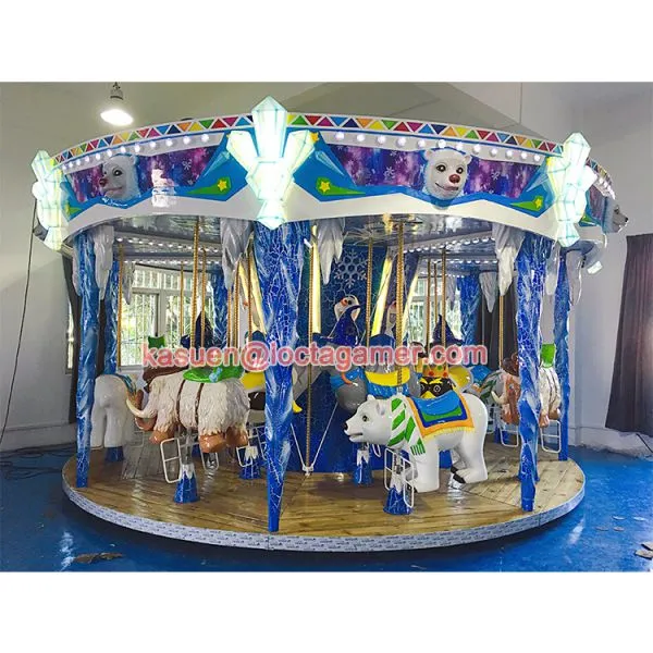 Zhongshan High Quality Amusement Equipment Children Playground Merry go Round Ice Age Carousel Earn Money, Rides photo-5