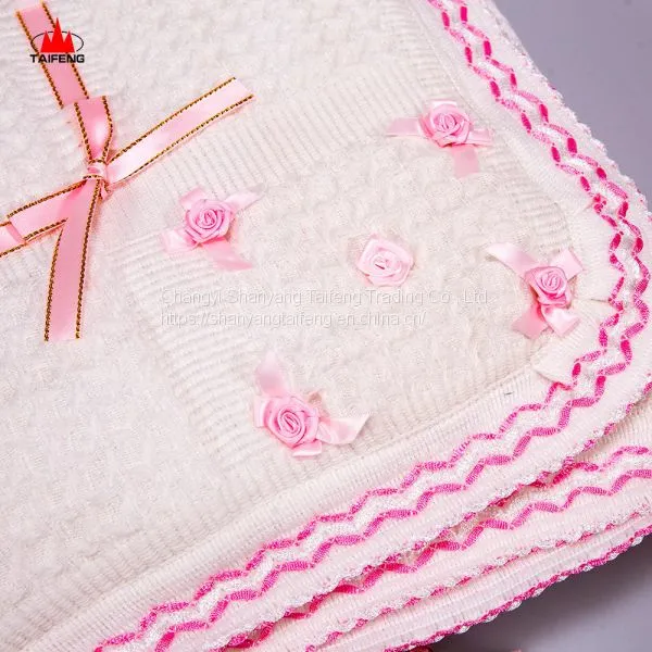 Online Sale Decorative Border Baby Woolen Blanket for Africa Market photo-5
