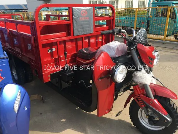 Gasoline Tricycle Double Shock Absorber Trike Three Wheeler Cargo Loader photo-3