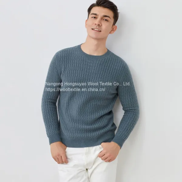 Long Sleeve Knit T Shirt Men′ S Spring and Autumn Solid Color Thin Men′ S Round Collar Sweater photo-3