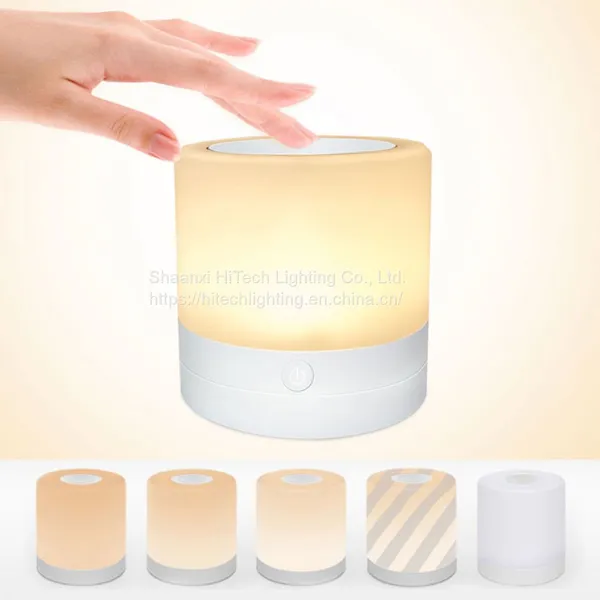 LED Touch Control Night Light Induction Dimmer Lamp Smart Bedside Lamp Dimmable RGB Color Change Rechargeable Smart photo-2