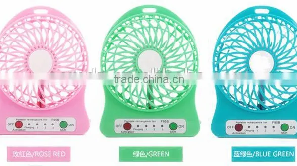 New Design Newest Rechargeable USB Fan With LED Light photo-3