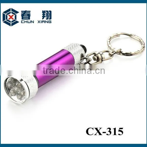 Aluminum 7 Led Keychain Flashlight