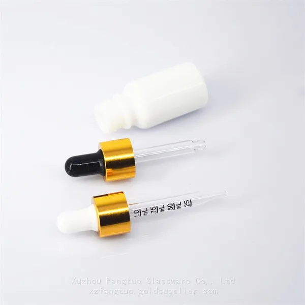 Porcelain White Dropper Bottle Volume 5-100mm Essential Oil Skin Care Serum Empty Glass Bottles photo-2