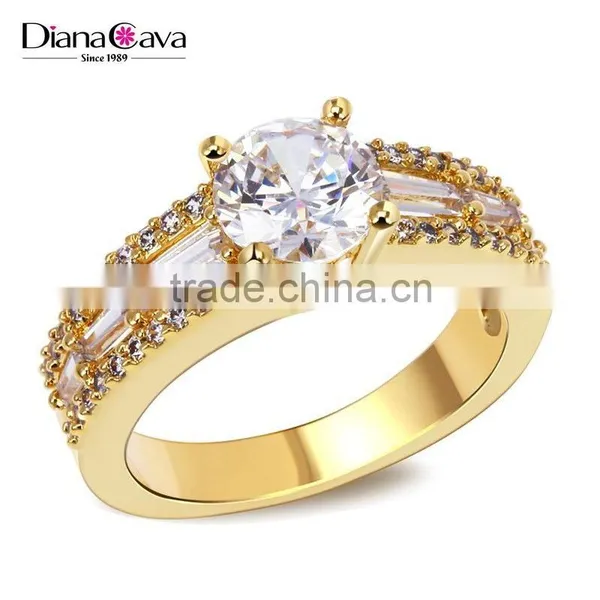 Jewelry Finding Top Quality Proposal Design Cubic Zircon Main Stone Engagement Ring photo-2