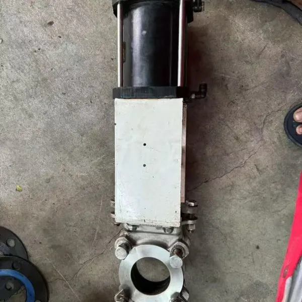DIN ANSI Stainless Steel Knife Gate Valve PN16 DN100 Slurry Manual Electric Pneumatic photo-6