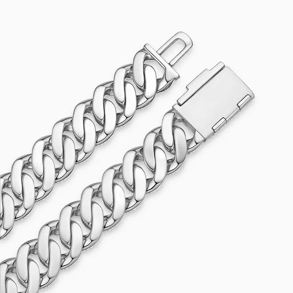 Shining Star Jewelry 16mm Curved Cubic Zirconia Hip Hop Cuban Link Chain For Men photo-3