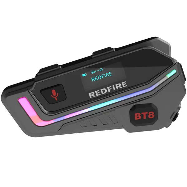 New Motorbike Helmet Group Intercom With FM Radio Music Sharing Headphone With LCD Screen Bluetooth Interphone photo-3