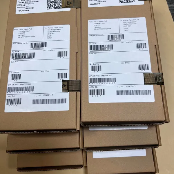 Harwin M80-500200510+10 Pos. Male Plug DIL Straight 3.3mm THT Connector, Jackscrews, Gold