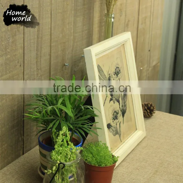 White Landscape Painting Dragonfly &Flower Picture Photo Frame photo-5