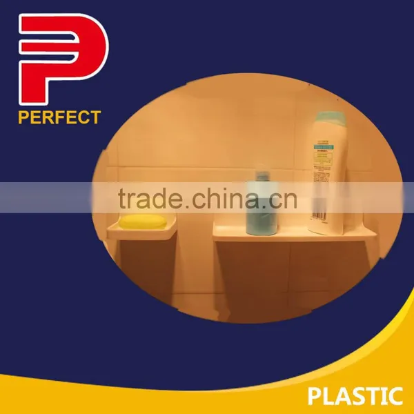 plastic self adhesive bathroom corner shelf