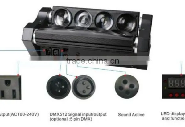 8pcs Moving Head Disco RGBW 4IN 1 Led Spider Beam Moving Head Light 10w photo-4