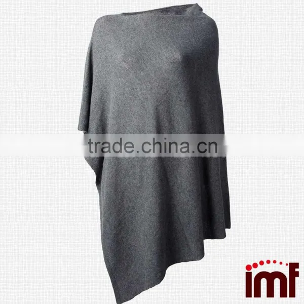 Handmade Ladies Knit Poncho Women Pure Cashmere Poncho photo-2