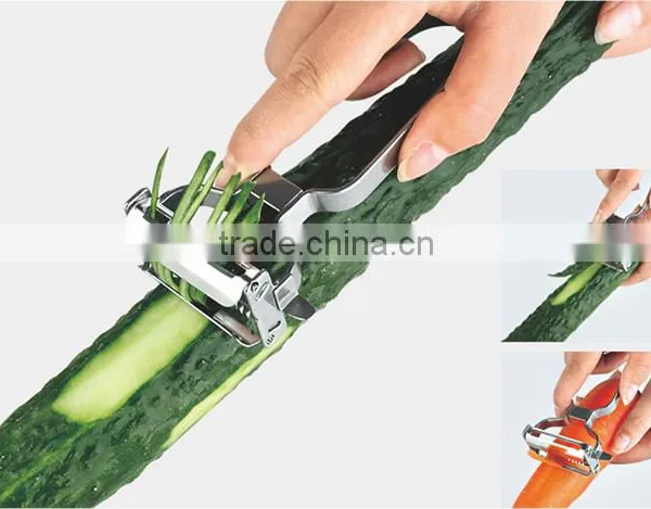 S/S 12*7.5*3 Kitchen Tools Double Stainless Steel Fruit&vegetable Peeler/potato Peeler Slicer photo-2