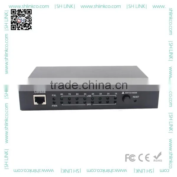 OEM Manufacture Optical Switch Fiber Optic to 8 RJ45 Ports 100M Fiber Media Converter photo-4