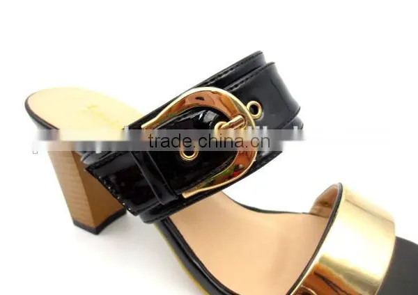 New Fashion Middle Heel Slipper Lady Party Sandals Slipper photo-6
