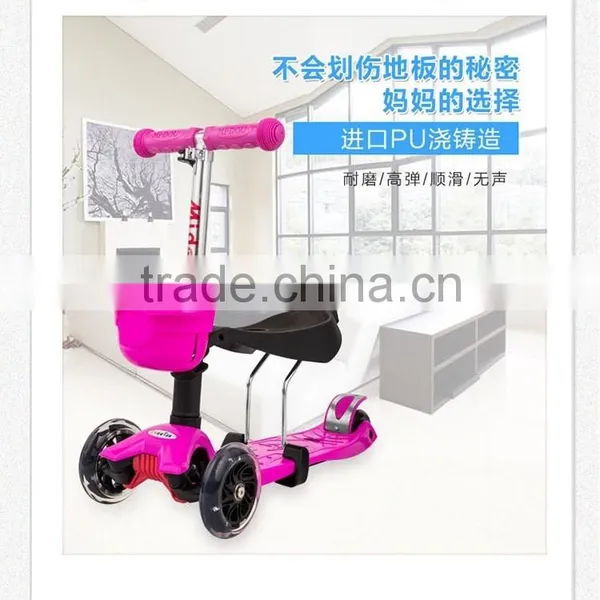 2016 China New Products Original Factory 3 in 1kids Scooter / Kick Scooter With Seat Basket photo-5