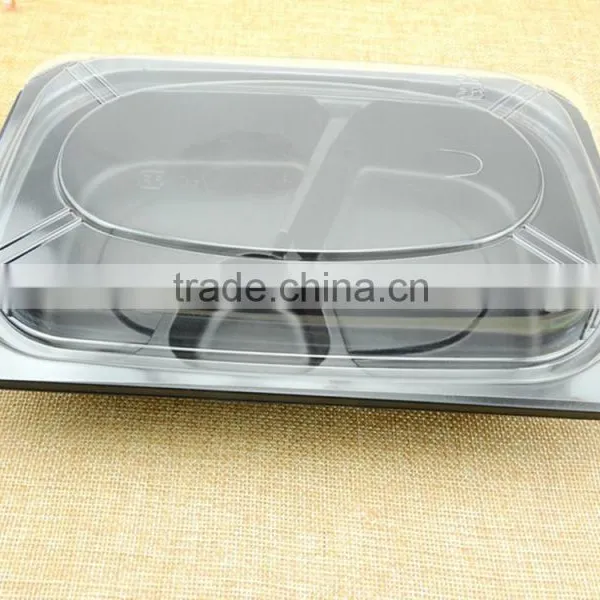 PP Plastic Disposable 3 Compartment Microwave Safe Takeaway Food Container Lunch Tray photo-3