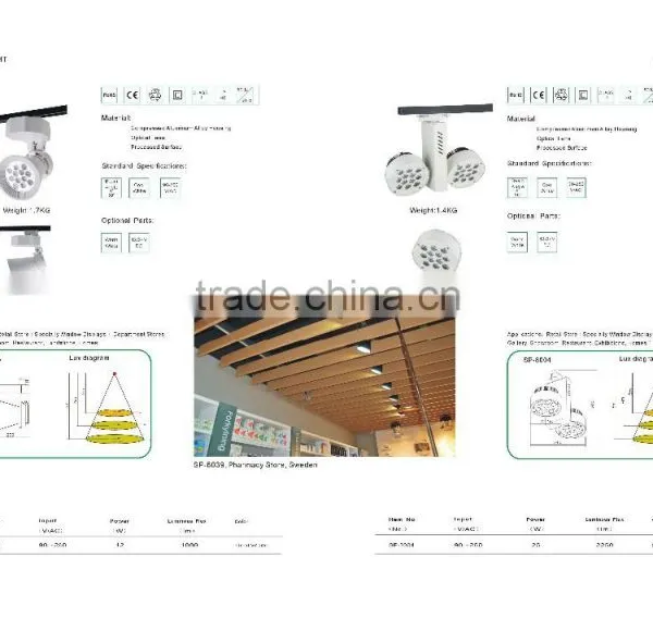 90lm/w, LED Track Light 25W Cool White SP-8004, IP65 photo-5